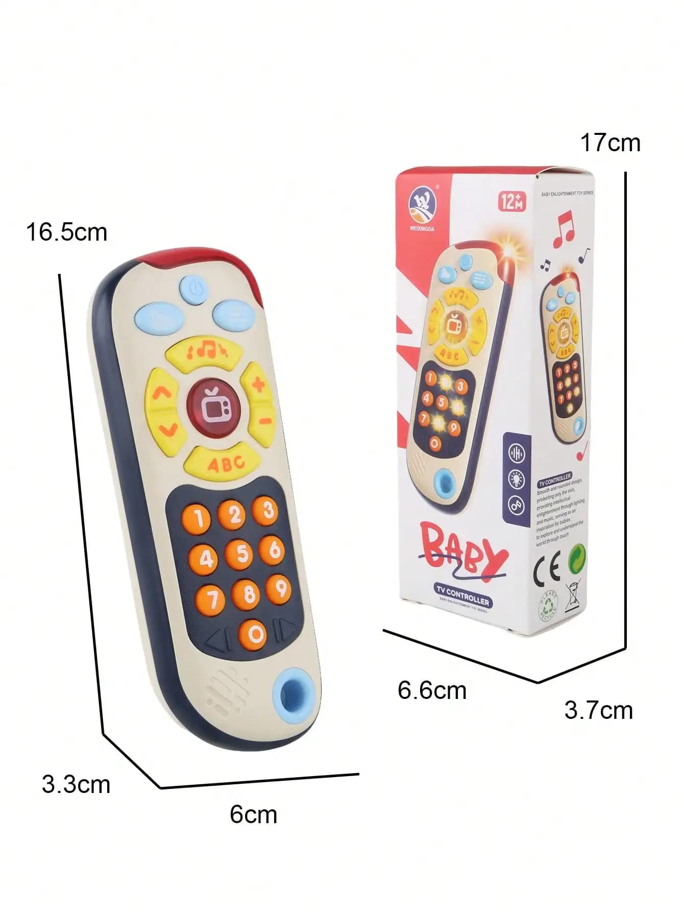 Télécommande jouet pour bébé avec lumière et son musical, jouet multifonctionnel éducatif précoce po