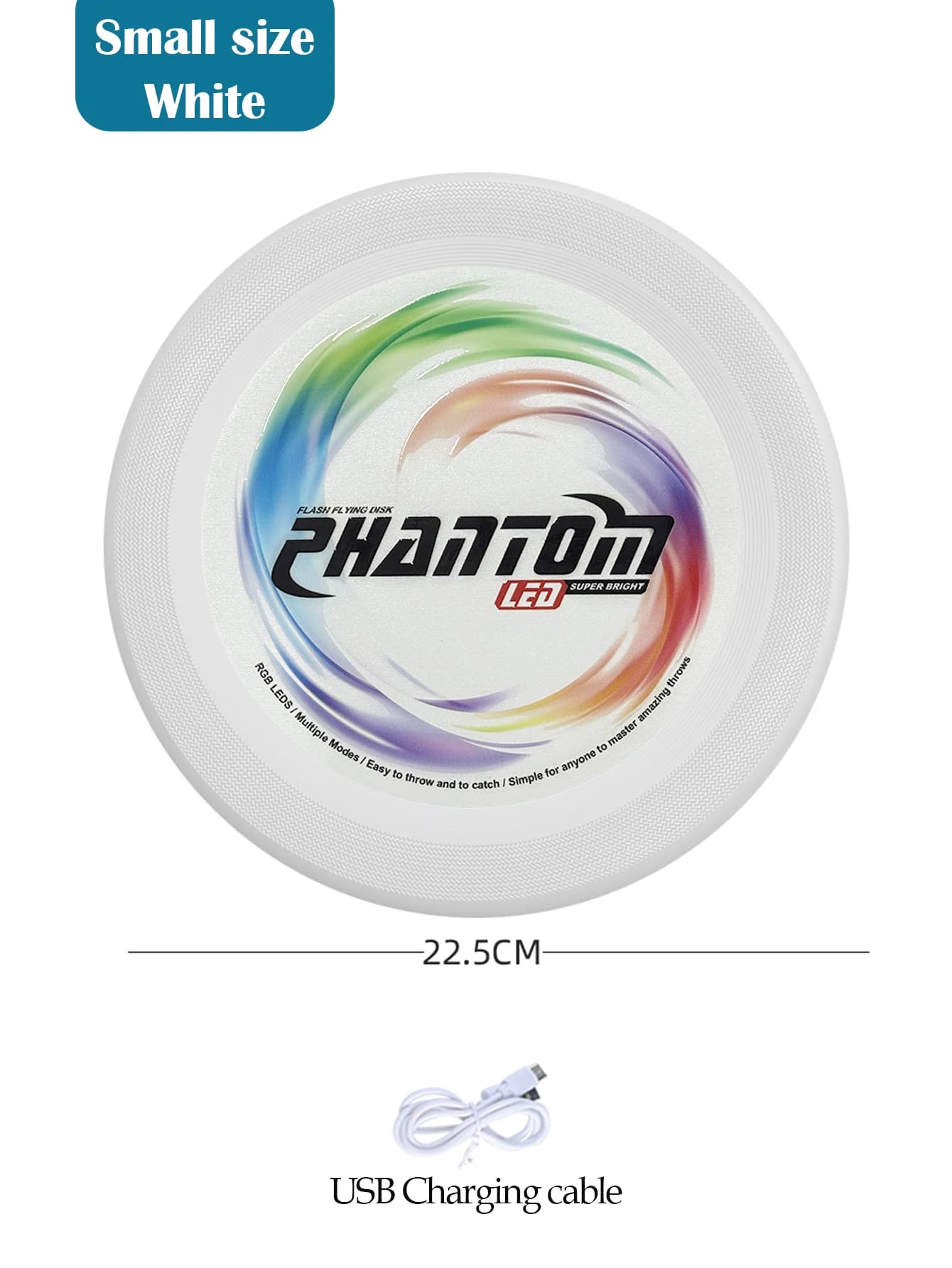Disque volant LED, jouets de loisirs de plein air colorés Noctilucence, divers changements d'éclaira