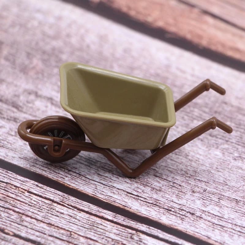 Ensemble d'outils de scène de ferme de jardin de terrain de brique 1:12, maison de poupée faite à la