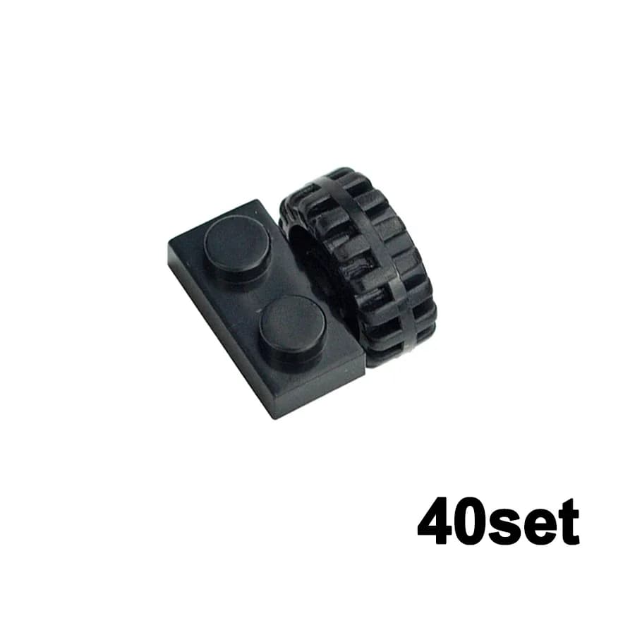 Blocs de construction pour voiture, camion, roues de véhicule, plaque d'essieu de pneu, briques MOC,