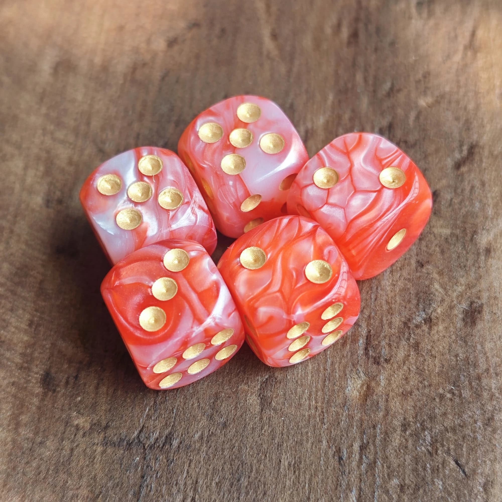 Jeu de dés D6 à Points rouges et blancs de 16MM, dés de guerre 40K, jeu de société donjons et dragon