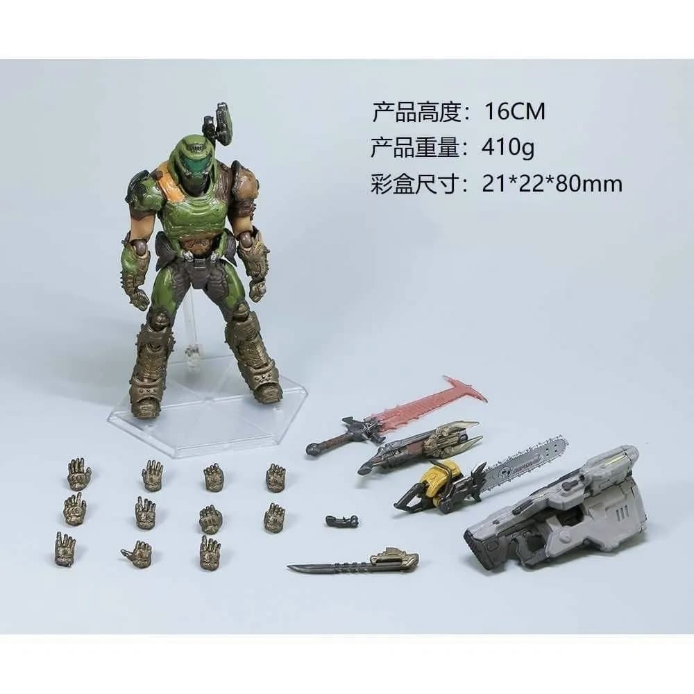 Figurines d'action Arkham Doom Slayer Figma Sp-140, statue statique, jouet articulé, kit de modèle, 