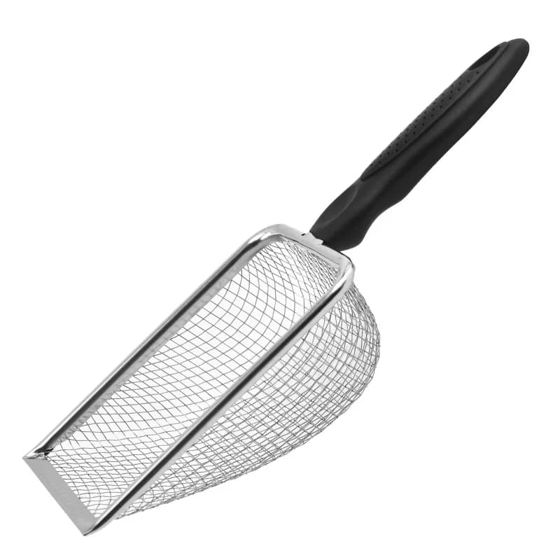 Pelle à poulailler en acier inoxydable, avec écran en maille de 3.8mm, Construction robuste de calib