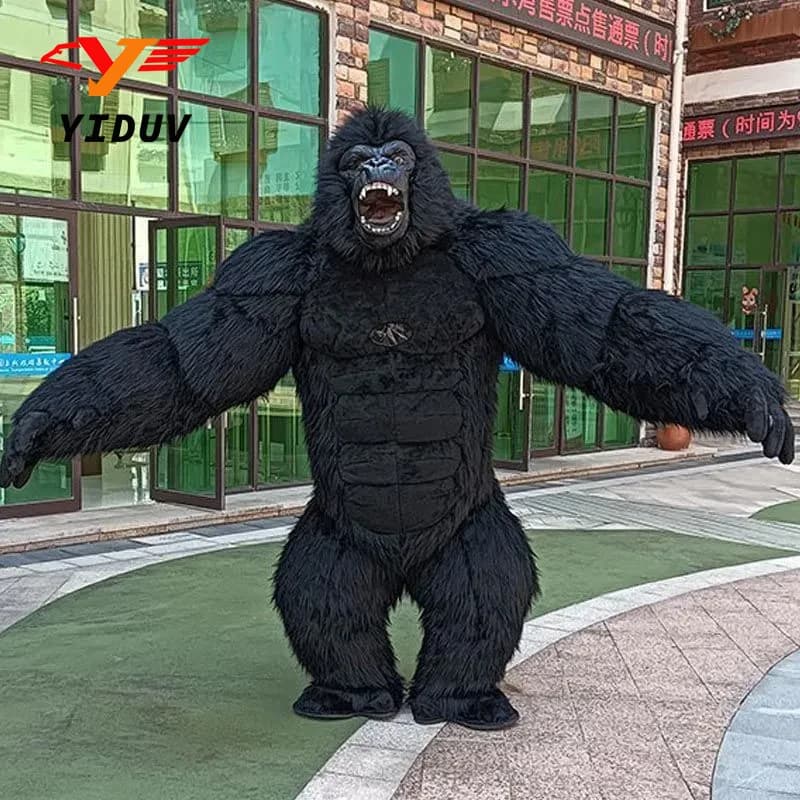 Gonflable 2 M/2.6 M/3 M grand roi Kong gorille mascotte Cosplay Costumes fête publicité en peluche d