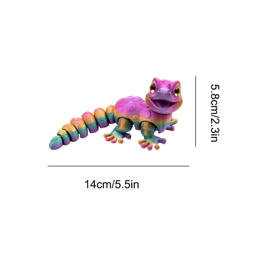 Figurine Gecko imprimée en 3D, lézard, Reptile, jouet Fidget, pour enfants, garçons et filles, décor