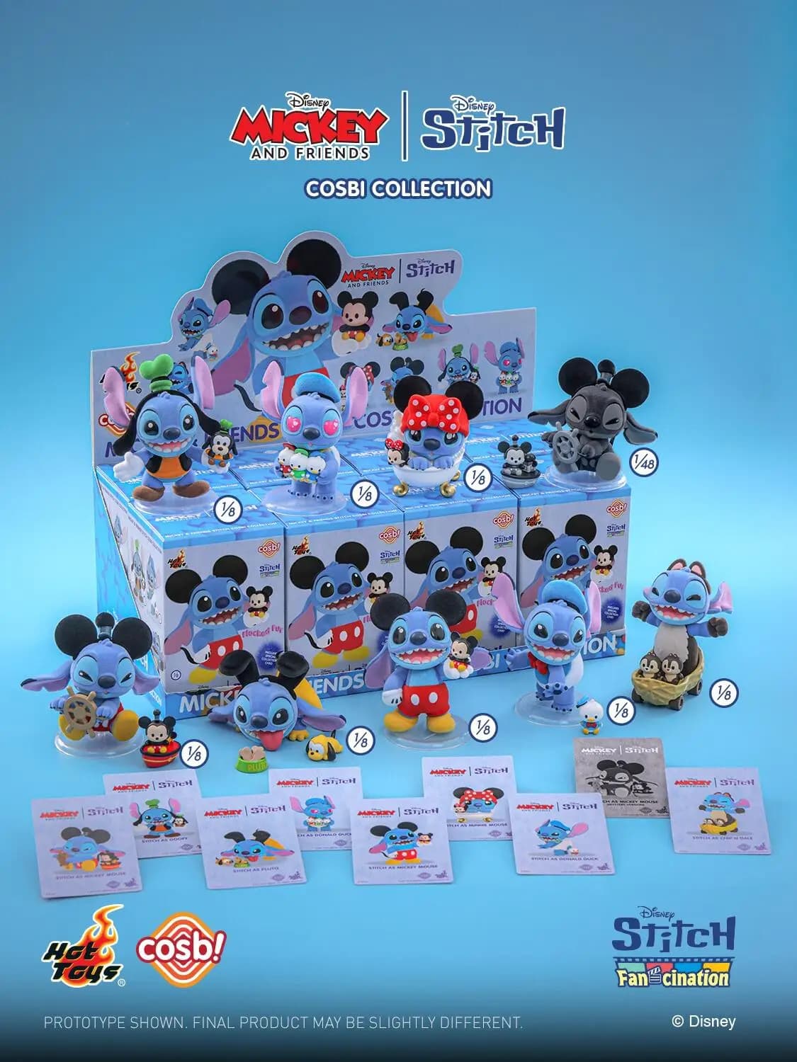 Cosbi – boîte aveugle originale, jouets chauds, série folle, Mickey et ami, modèle de figurine Anime