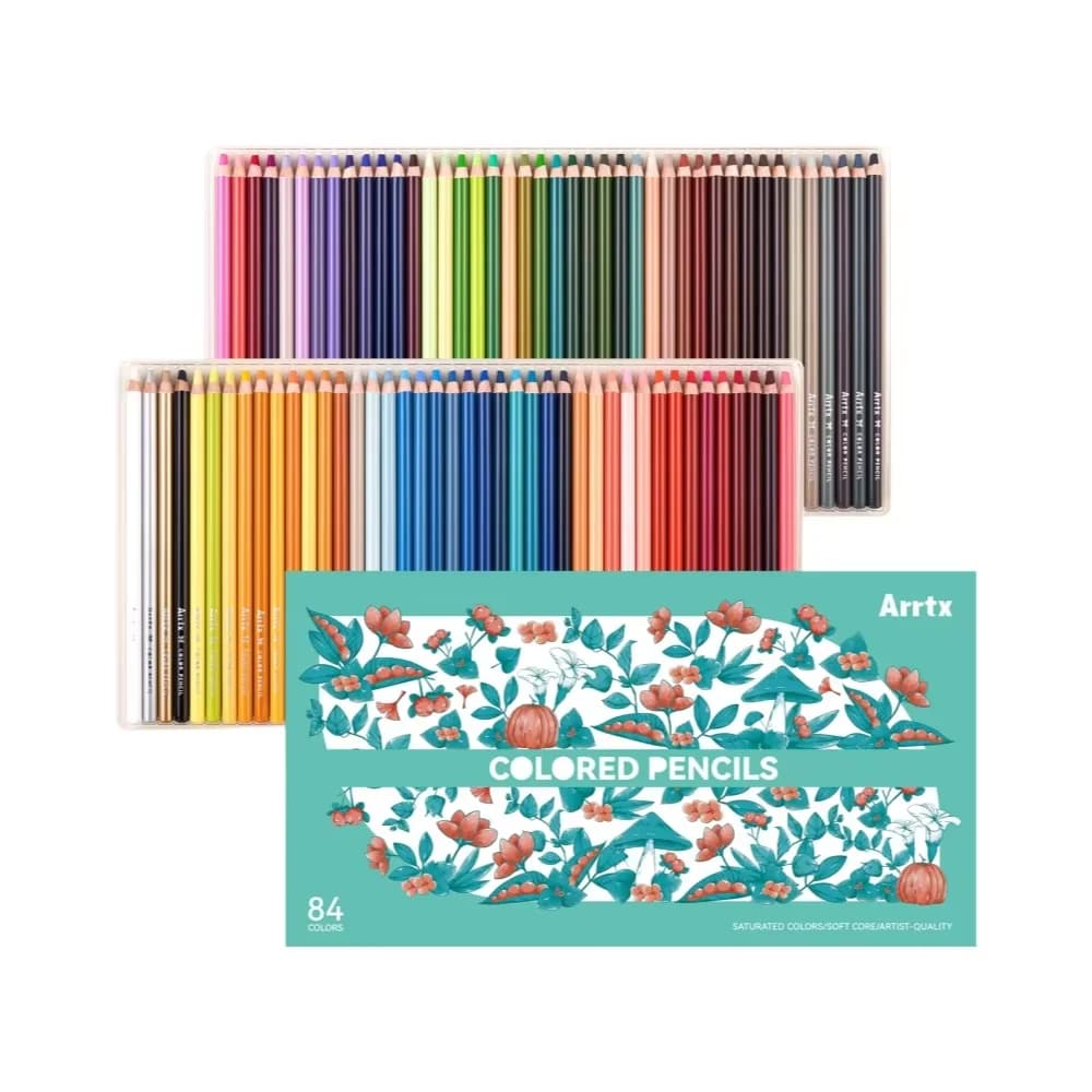 Crayons de couleur Arrtx 2026, 84 couleurs, mine souple, pour coloriage adulte, dessin, estompage, o