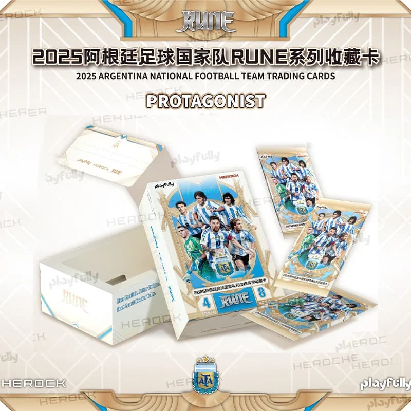 Série de cartes à collectionner de l'équipe nationale de football d'Argentine 2025, boîte scellée, c