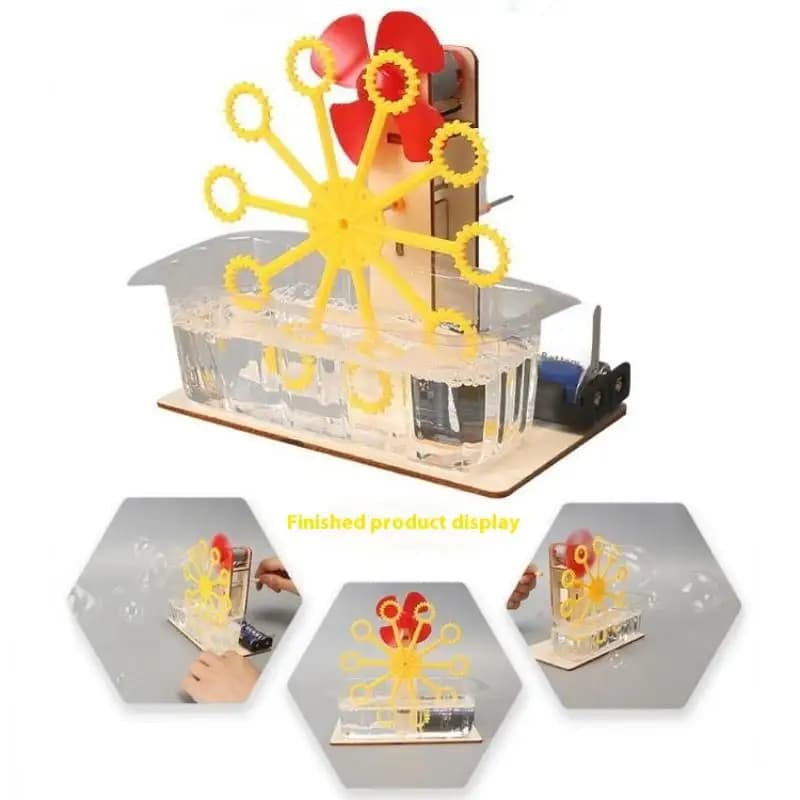 1 ensemble de modèles d'assemblage artisanaux pour enfants, Puzzle, jouet éducatif, Machine à bulles
