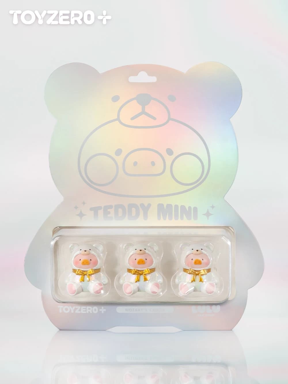 Lulu The Piggy Lulu Teddy Mini série hiver Trio limité carte suspendue figurines d'action modèle mig