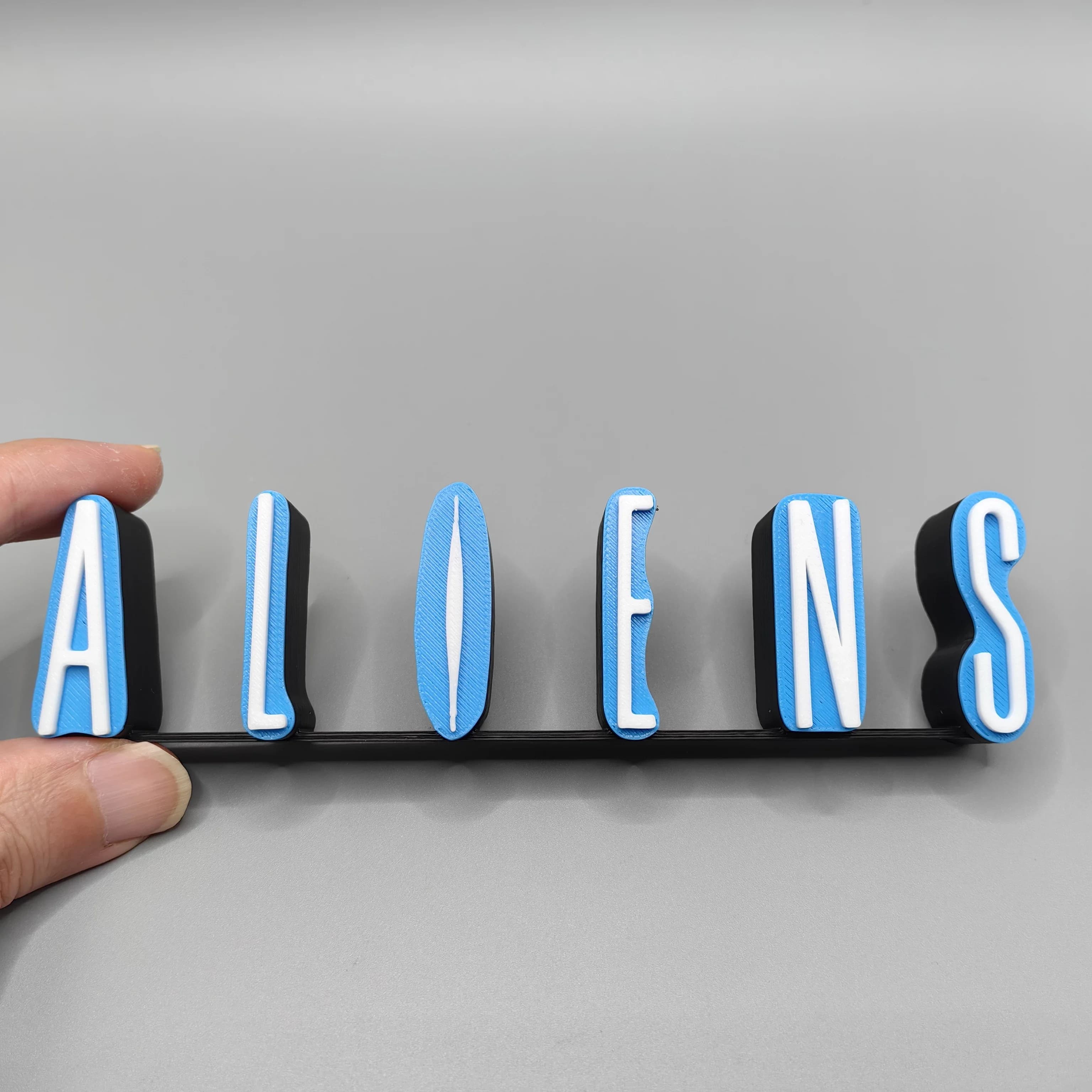 Alien Vs Predator 3d Logo Standee Desktop Sign Hologram Acrylic Prop Double-Sided Movie Collection O