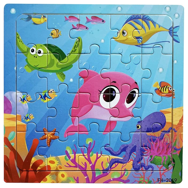 20 pièces Puzzle en bois animaux de bande dessinée voiture lettre numéro modèle Puzzles jeu enfants 