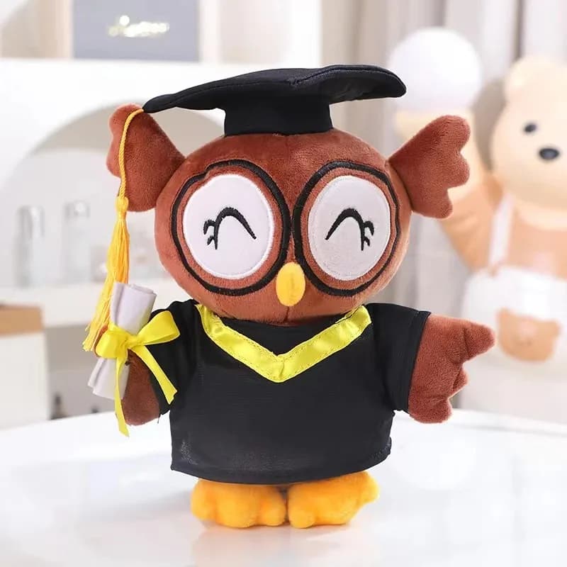 Chapeau de docteur Capybara, jouet en peluche, poupées en peluche pour diplômés, Animal en peluche m