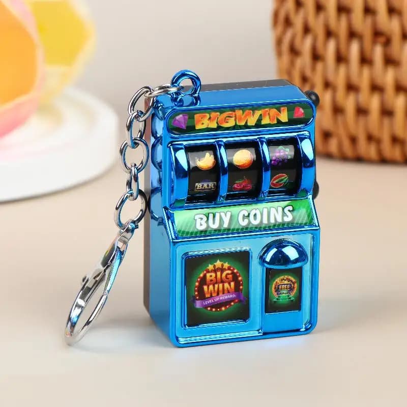 1/3/5 Pièces Porte-clés Pendentif Mini Machine à Fruits Rétro Portative, Thème Jackpot Chanceux, Cad