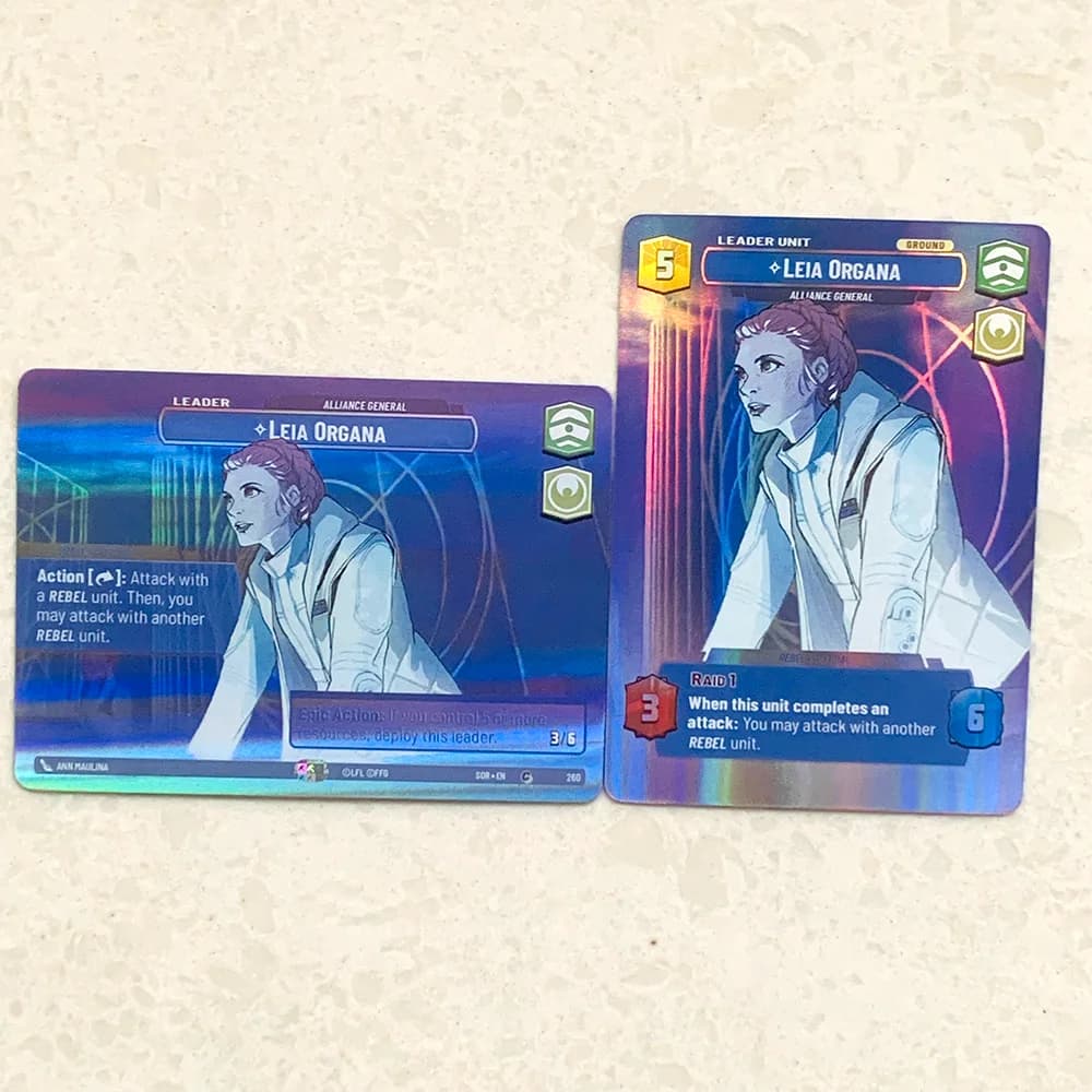 Carte Proxy Star Wars en aluminium, carte de collection de jeu de cartes flash double face : un ense