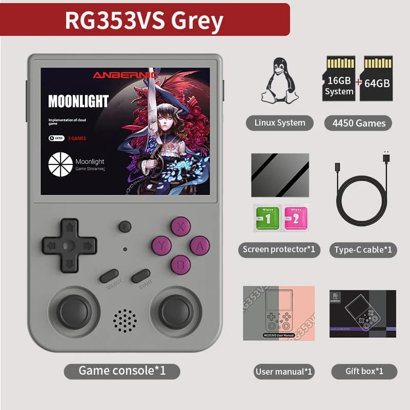 ANBERNIC RG353V RG353VS Console de jeu Portable rétro écran IPS 3.5 pouces RK3566 lecteur vidéo Port