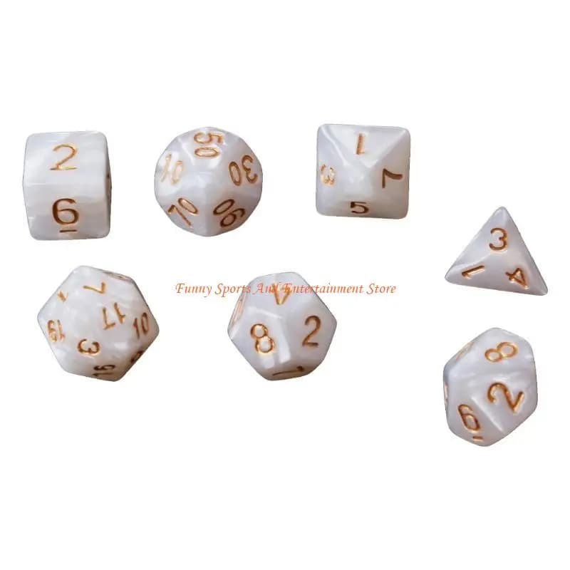 C4DE 7x dés à faces noires D4 D6 D8 D10 D12 D20 RPG Poly ensemble jeu