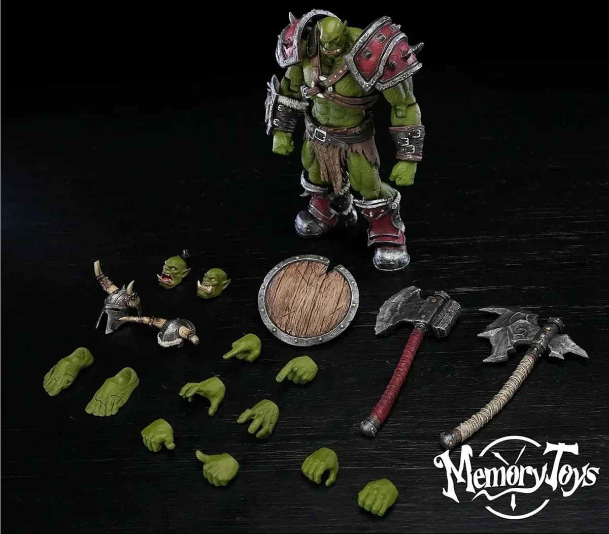 Original Blizzard World Of Warcraft rond 3 1/12 Horde Orc capitaine figurine jouet Collection cadeau