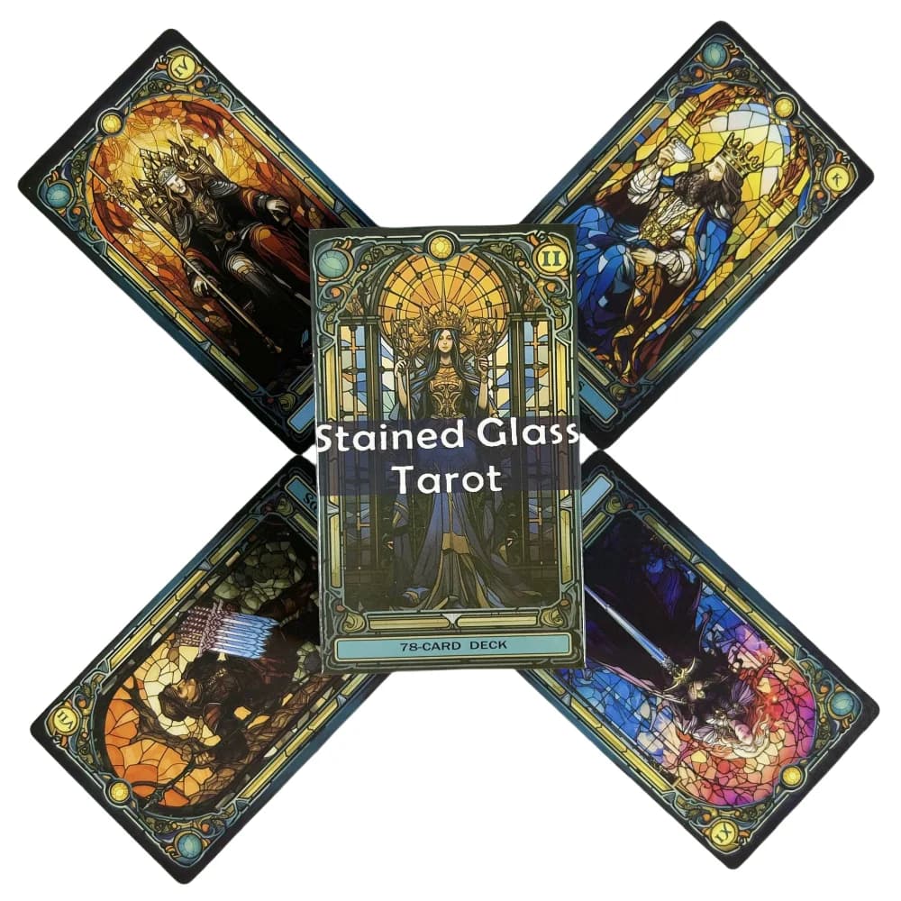 Cartes de Tarot en verre Stanined, jeu de 78 pour débutants, Oracle, visions anglaises, édition de D