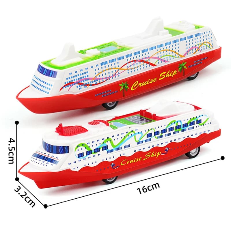 Modèle de bateau jouet nouveauté, 1 pièce, bateau à vapeur de croisière à Action rétractable pour je
