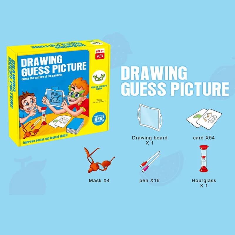 Jeux de société interactifs parent-enfant, dessin, devinette, image, jouets de fête, bataille de pui