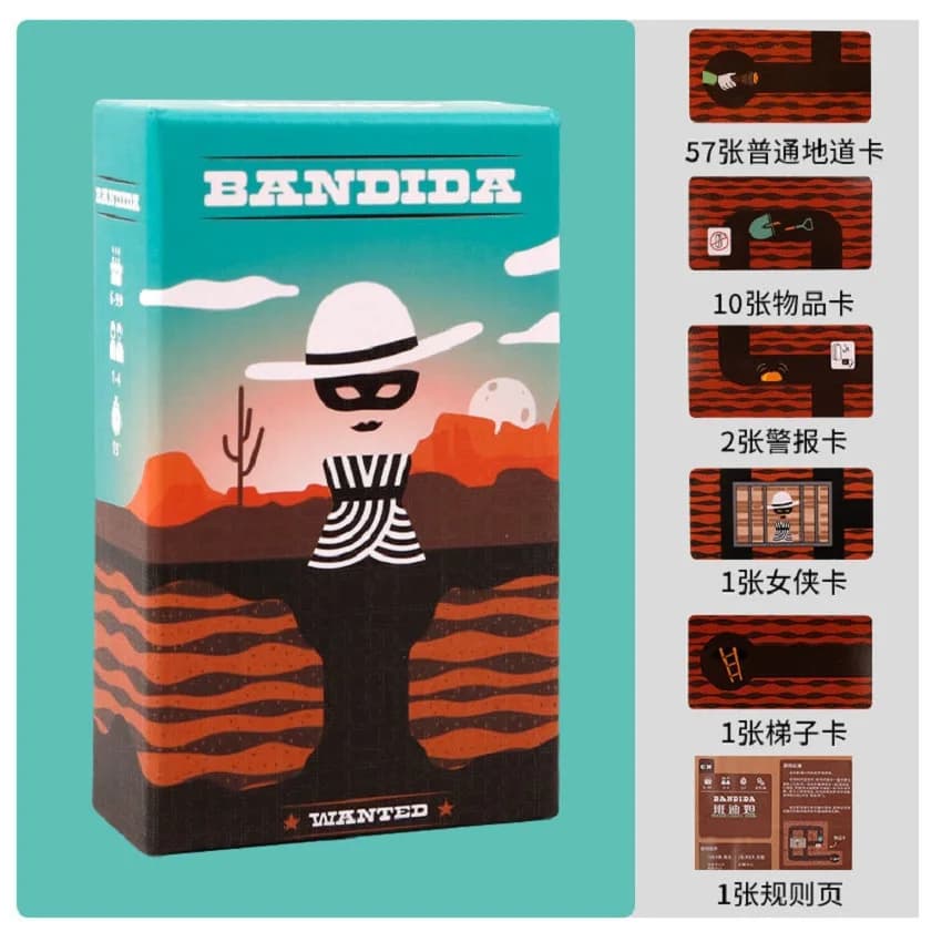 Jeu de société Bandido Bandida Cooperative, jeu de cartes de stratégie Prison Break, 1 à 4 joueurs, 