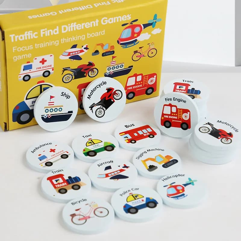 Puzzle Montessori, jouet assorti, mémoire cognitive, trouver la même mise au point, jeu de société d