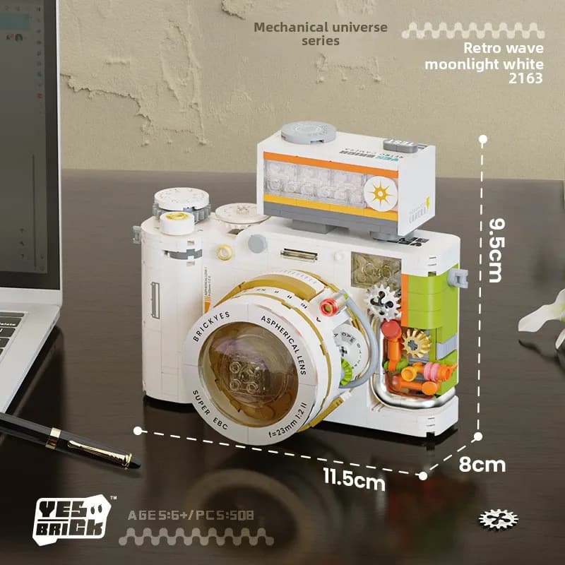 Blocs de construction Lego compatibles avec caméra rétro, jouets, petites particules assemblées, jou