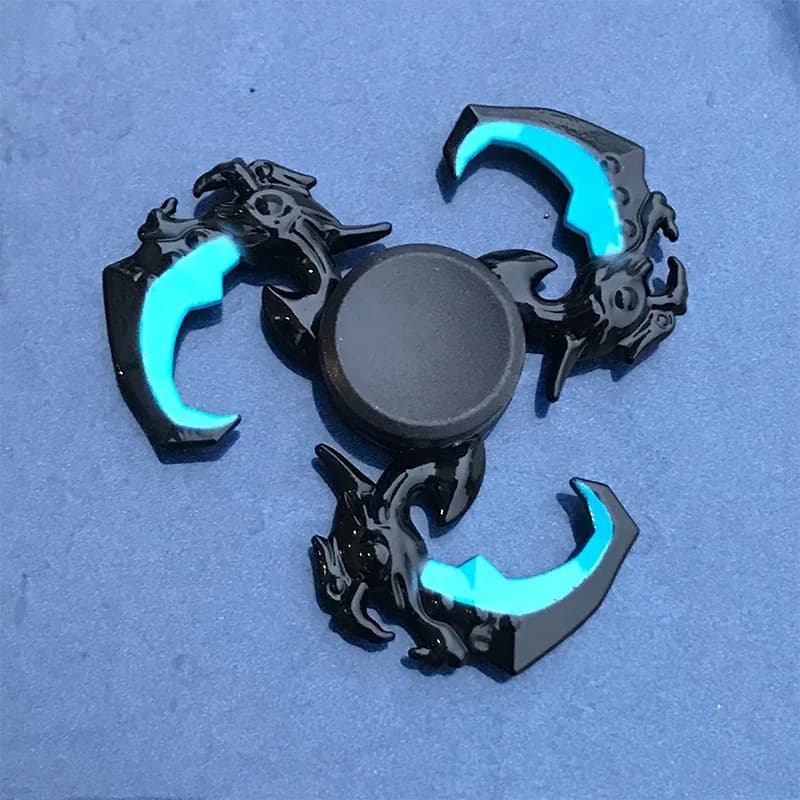 Fidget Spinner – Gyroscope du bout des doigts, jeu de dessin animé, métal en alliage de Zinc, Spinne