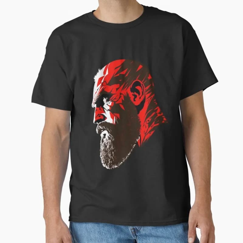 Kratos Face série de jeux vidéo des années 80 dieu de la guerre le guerrier des dieux mythologie nor