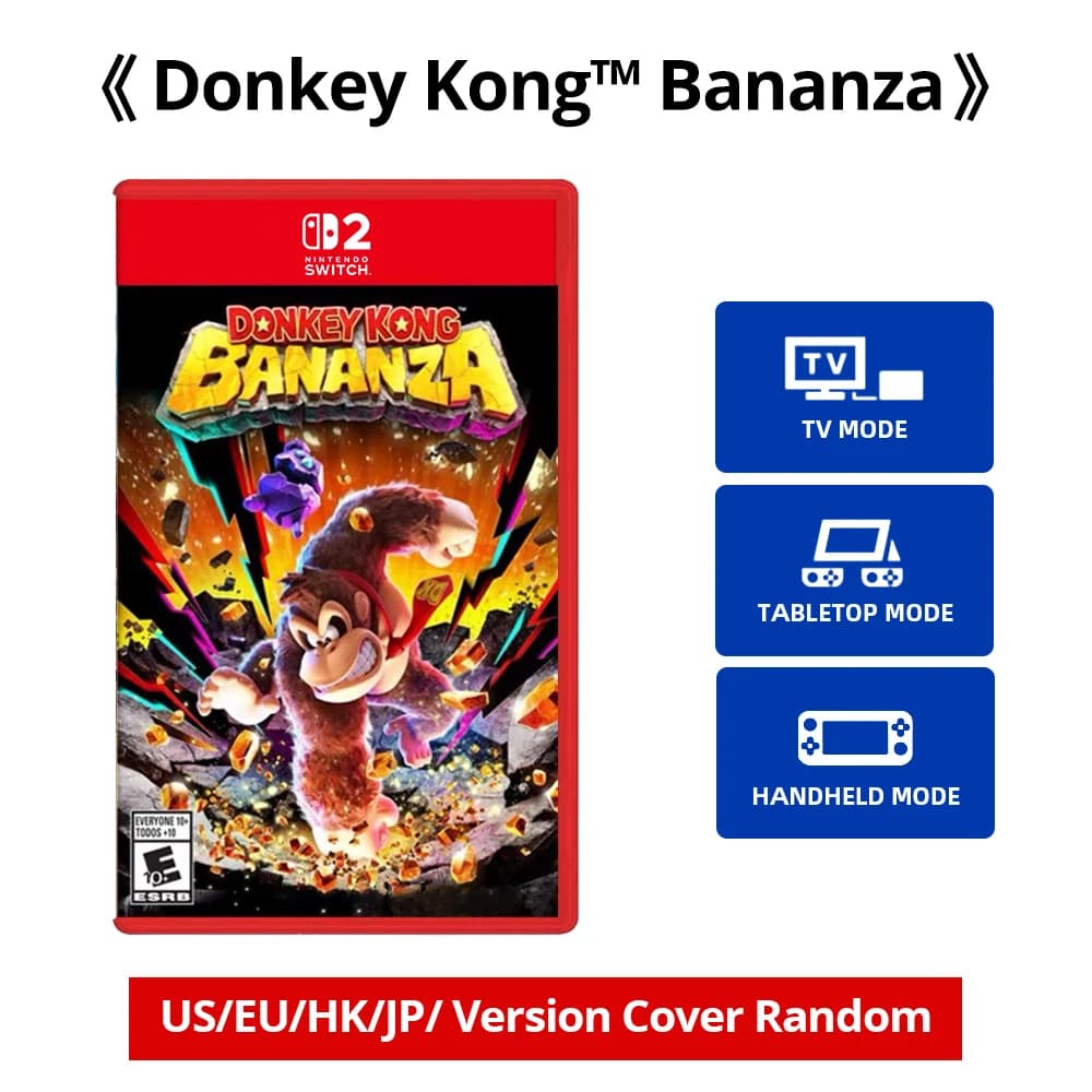 Offres de jeux Nintendo Switch 2 - Donkey Kong Bananza - Carte de jeu physique originale uniquement 