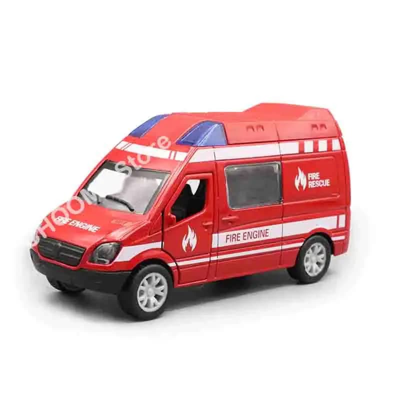 Simulation de scène de lutte contre l'incendie, Mini véhicule jouet à tirer, modèle de camion de Pol