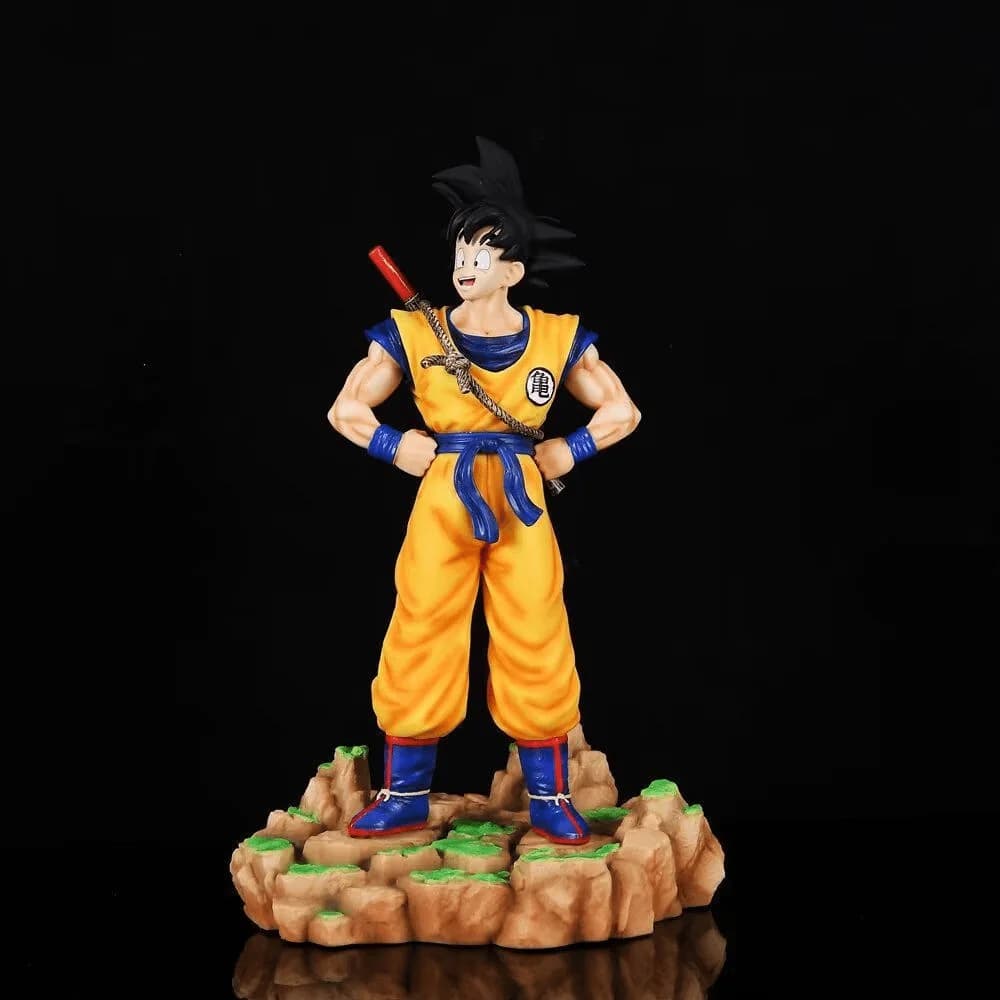 Dragon Ball Saiyan Monkey King Figure 30 cm debout sur nuage volant avec bâton mains croisées modèle