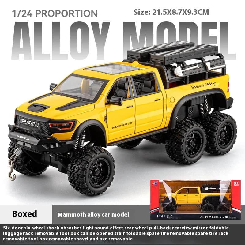 Grande taille 1:24 mammouth 6X6 camionnette tout-terrain jouet pour enfants voiture Simulation allia