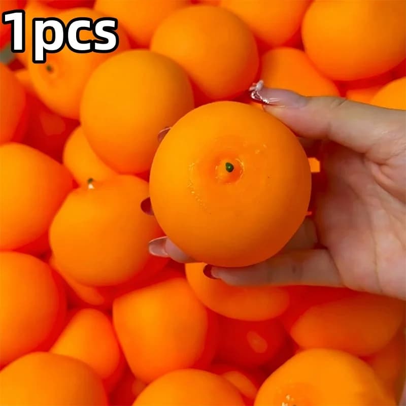 Jouet anti-stress souple en forme d'orange à presser, blocs de construction créatifs, jouets sensori