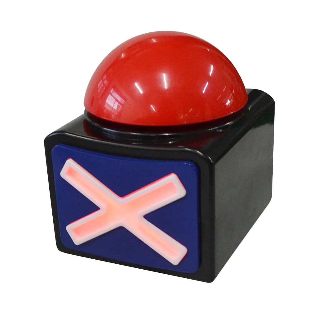 Bouton d'alarme sonore de réponse de jeu avec son et lumière, bouton de réponse de jeu interactif po