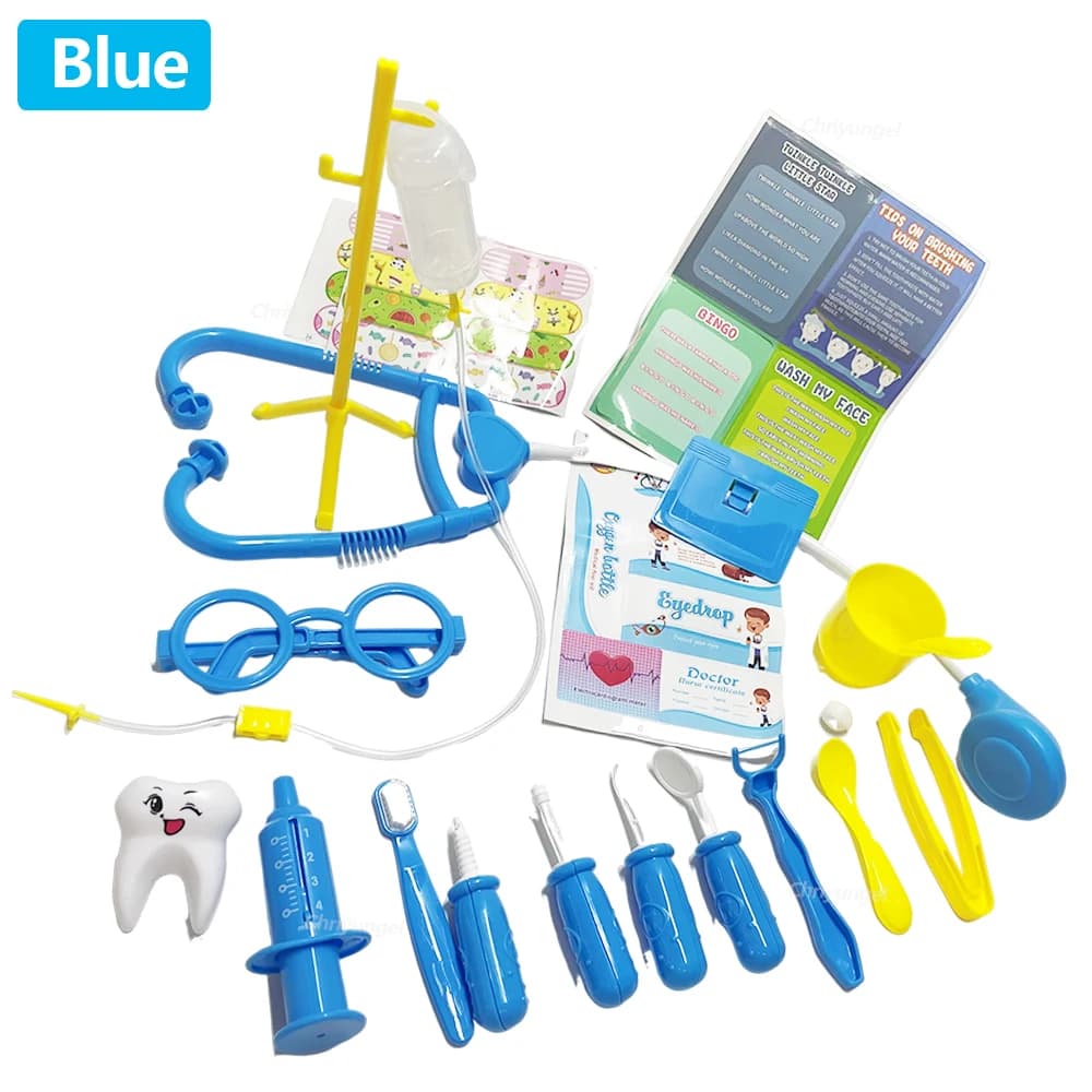 Ensemble de jeu de médecin pour enfants, 30 pièces, Kit de médecin simulé, jouets avec stéthoscope, 