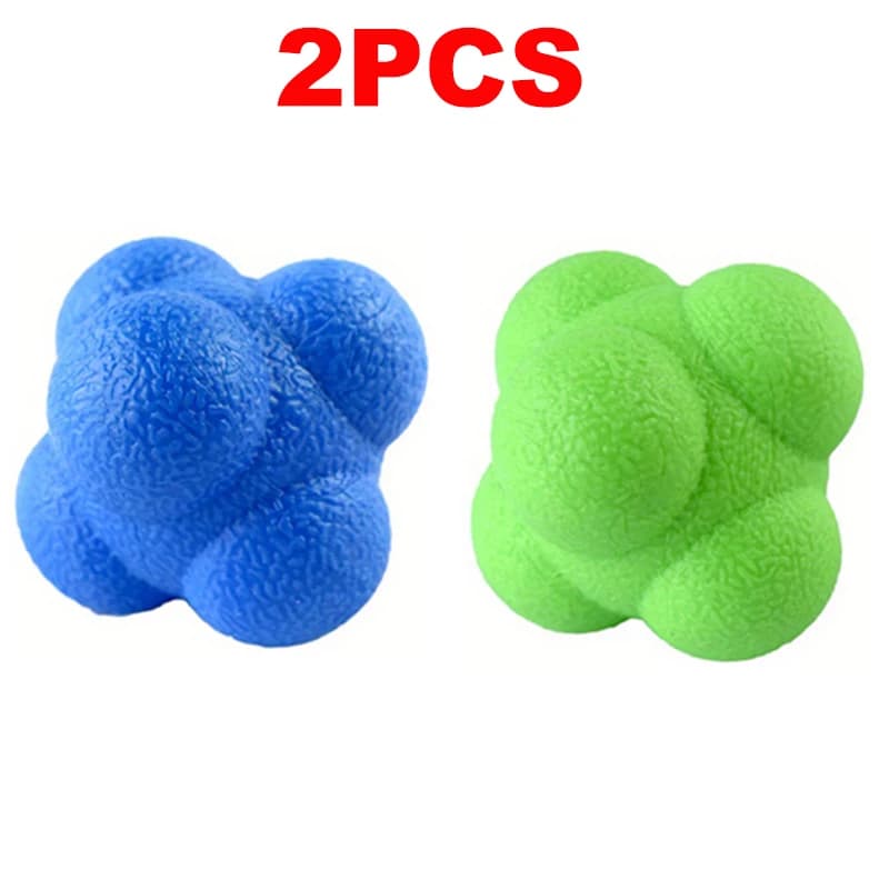 Balles de réaction hexagonales à rebond, 2/4 pièces, pour Baseball, Handball, Tennis, entraînement, 