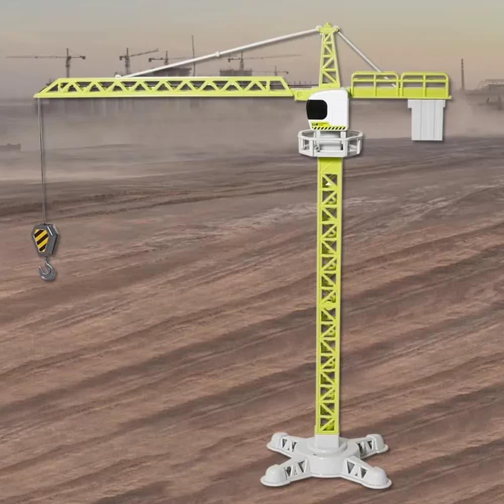 Modèle de grue à tour classique, simulation de pelle mécanique, véhicule d'ingénierie, voiture en al
