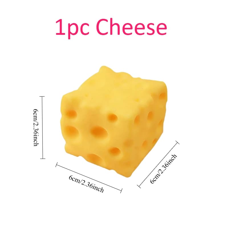 Jouet anti-stress géant en forme de cube de fromage, simulation de fromage extra-large, jouet sensor