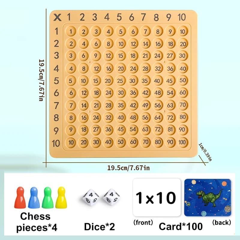 Jeu de société de multiplication, jeu de table mathématique, échecs, réunion de famille, cadeau d'an