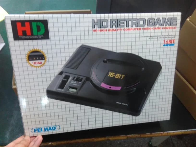 Console de jeu vidéo 16 bits pour Sega Mega Drive 1 Genesis, sortie HDMI haute définition pour TV, a