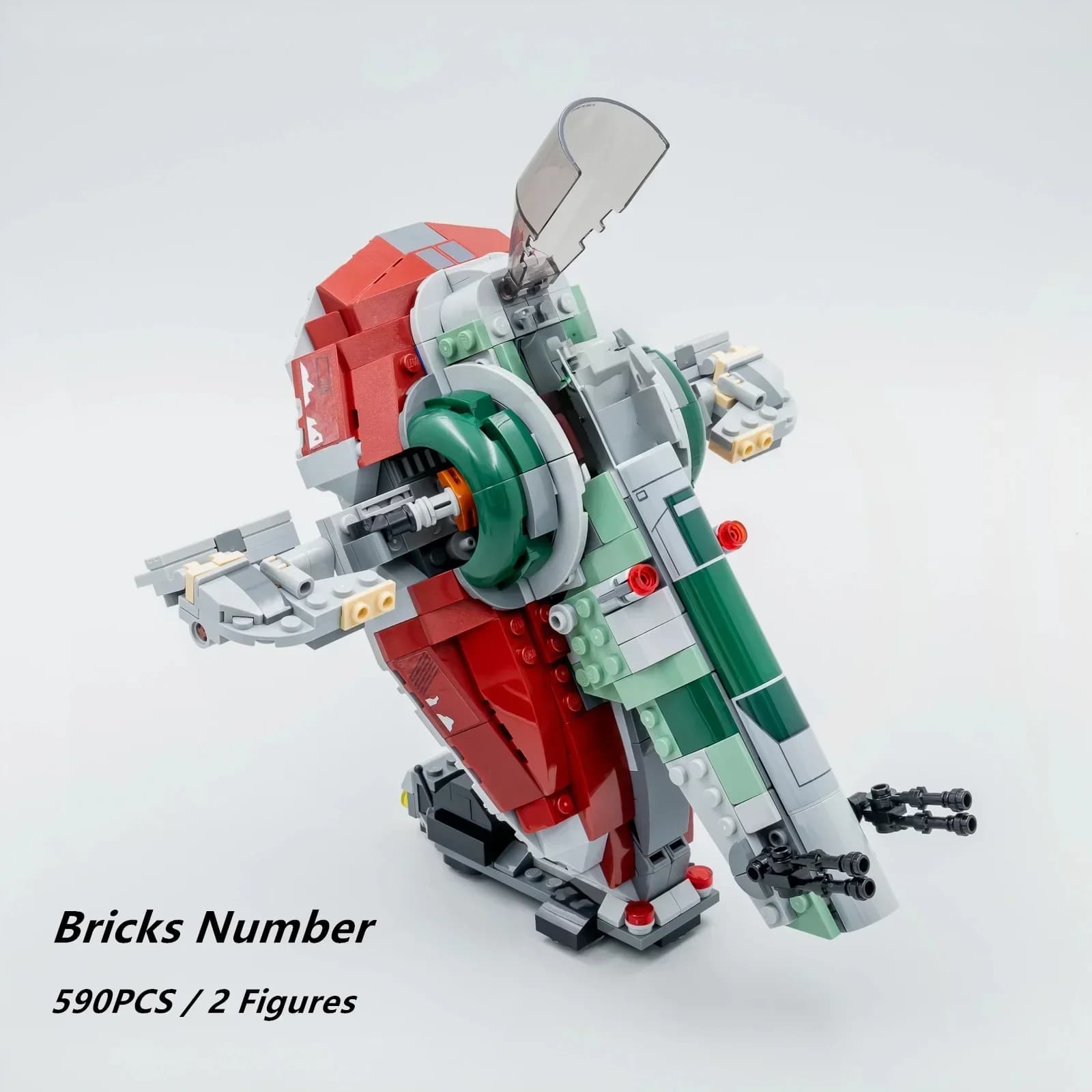 Jouets de vaisseaux spatiaux militaires, briques spatiales Galaxy-Star-Ships, combattants MOC-Starfi