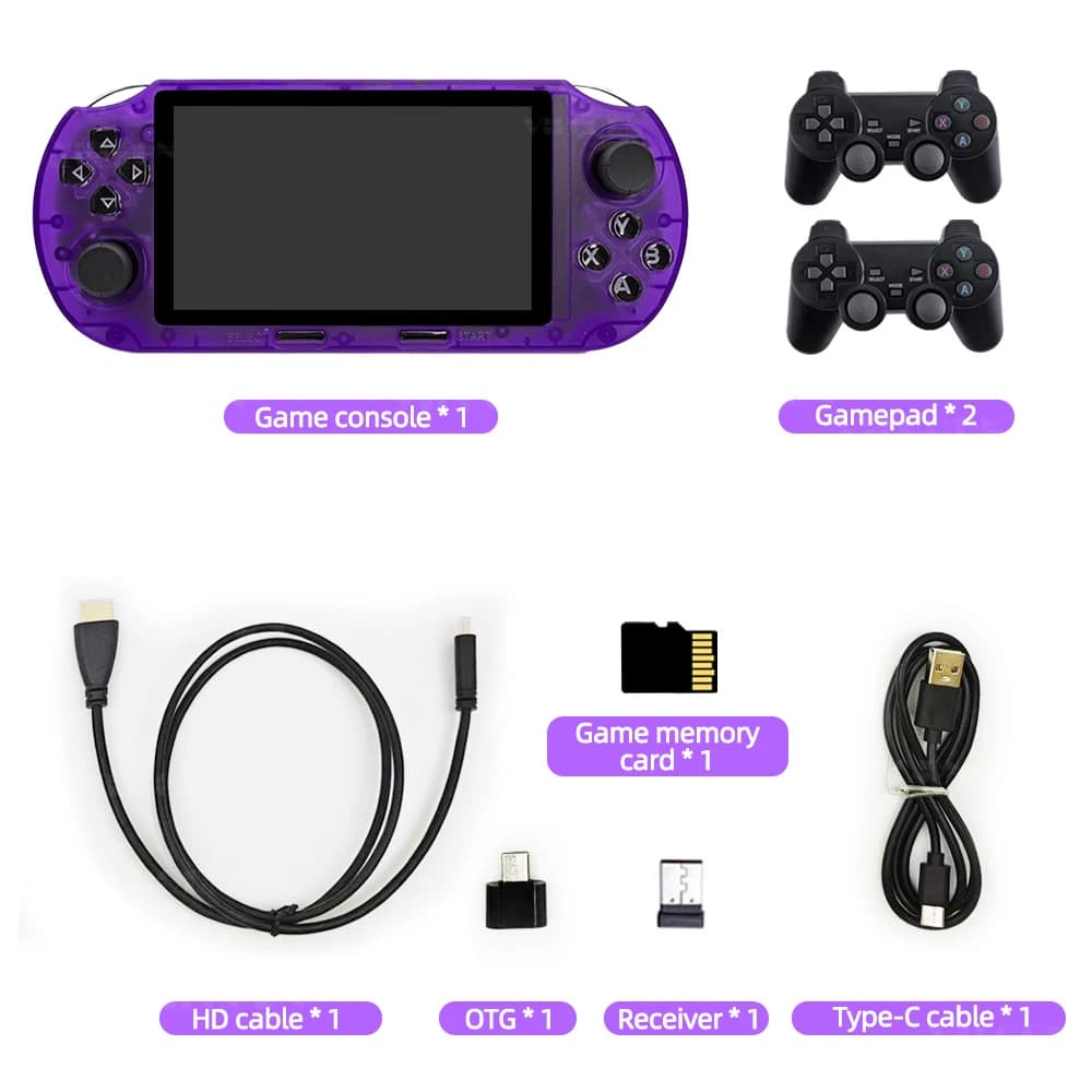 VILCORN SF3000 HD Console de jeu Portable pour PS1 GBA SNES MAME émulateur rétro 4.5 pouces FHD Mach
