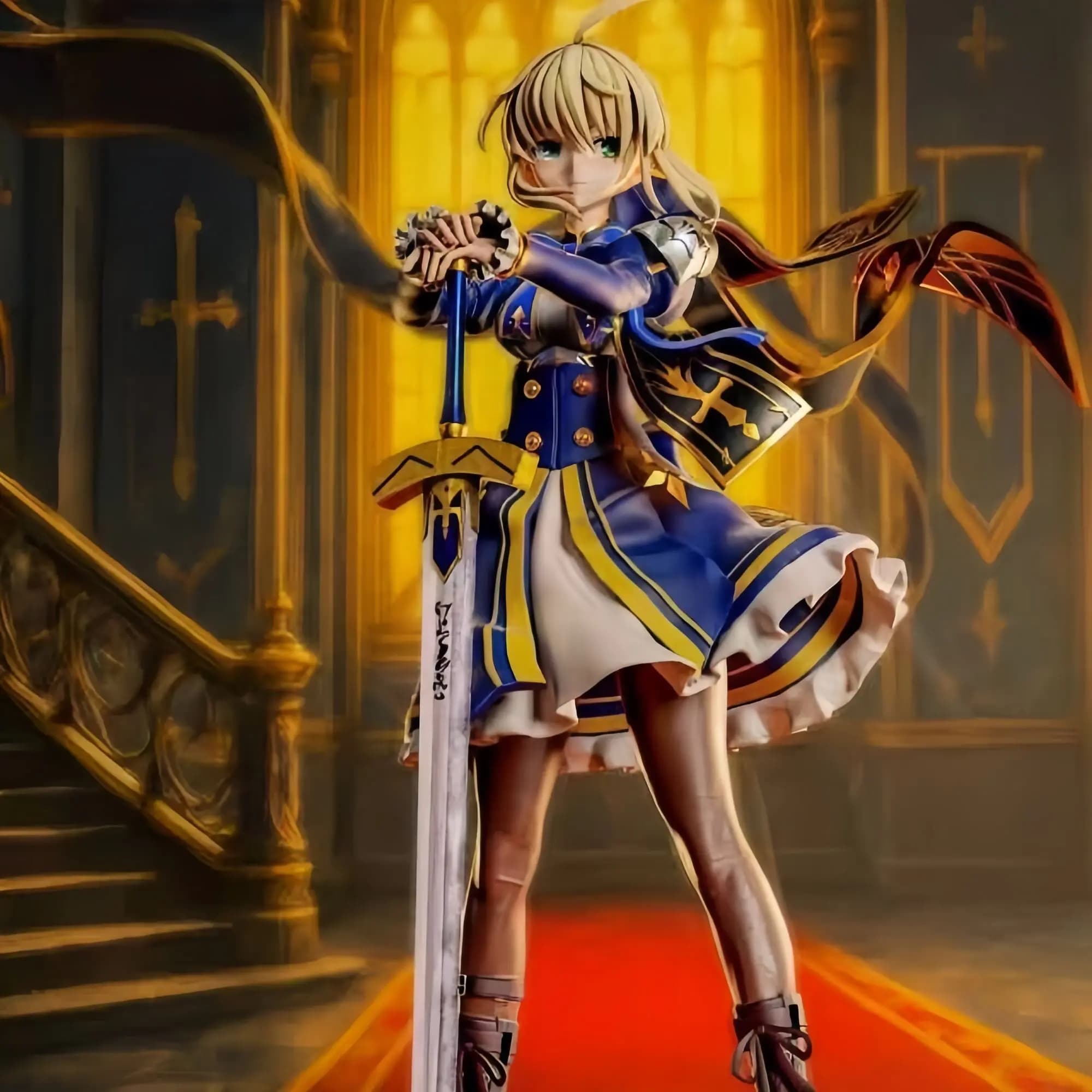 Figurine Artoria Fate/Stay Night, modèle de jouet, ornement, figurines d'action d'anime, décoration 