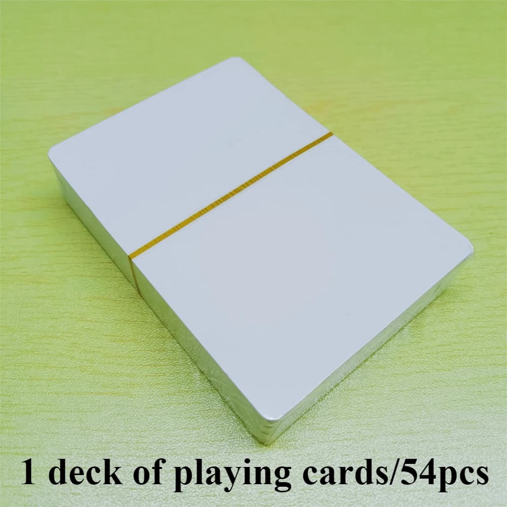 Cartes à jouer vierges 54 pièces cartes Flash d'index vierges blanches double face pour écrire sur l
