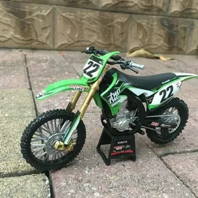 Moto à deux roues Kawasaki 1:12 N° 22 Modèle de voiture de course électrique en alliage, jouet de si