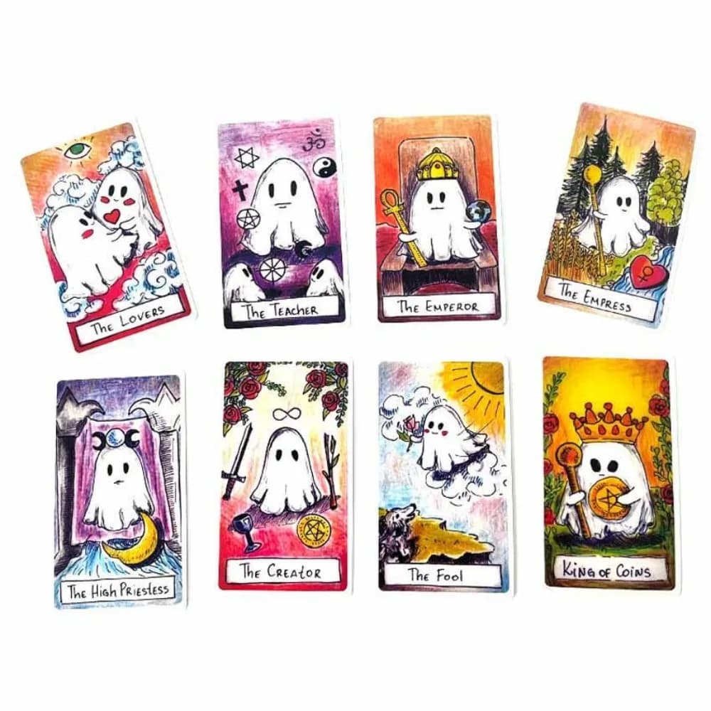 Jeux de cartes manuels en papier Tarot fantôme mignon 12x7 cm