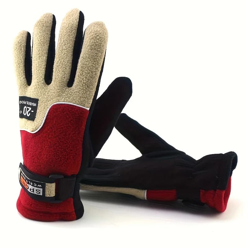Hiver femmes hommes polaire doigt complet gants gants chauds gants de Ski Sport de plein air moto cy