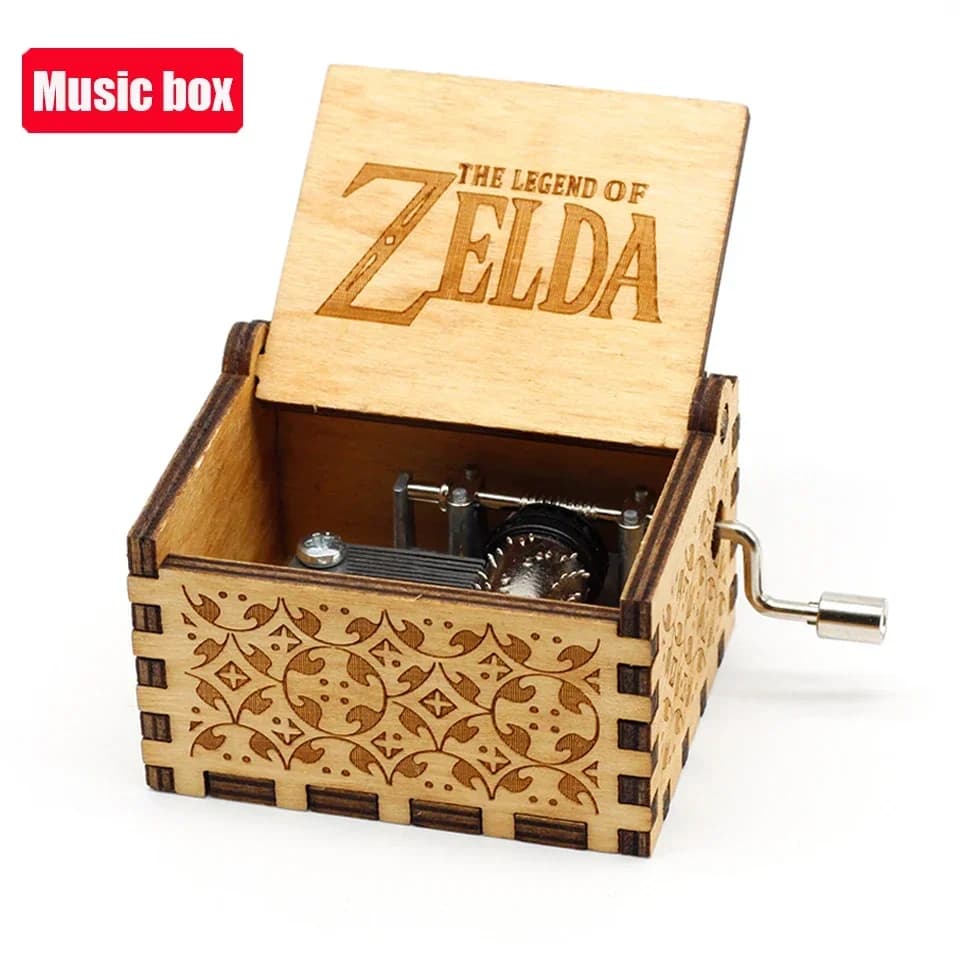 En STOCK== Anime la légende de Zelda bricolage boîte à musique en bois créative qualité à manivelle 